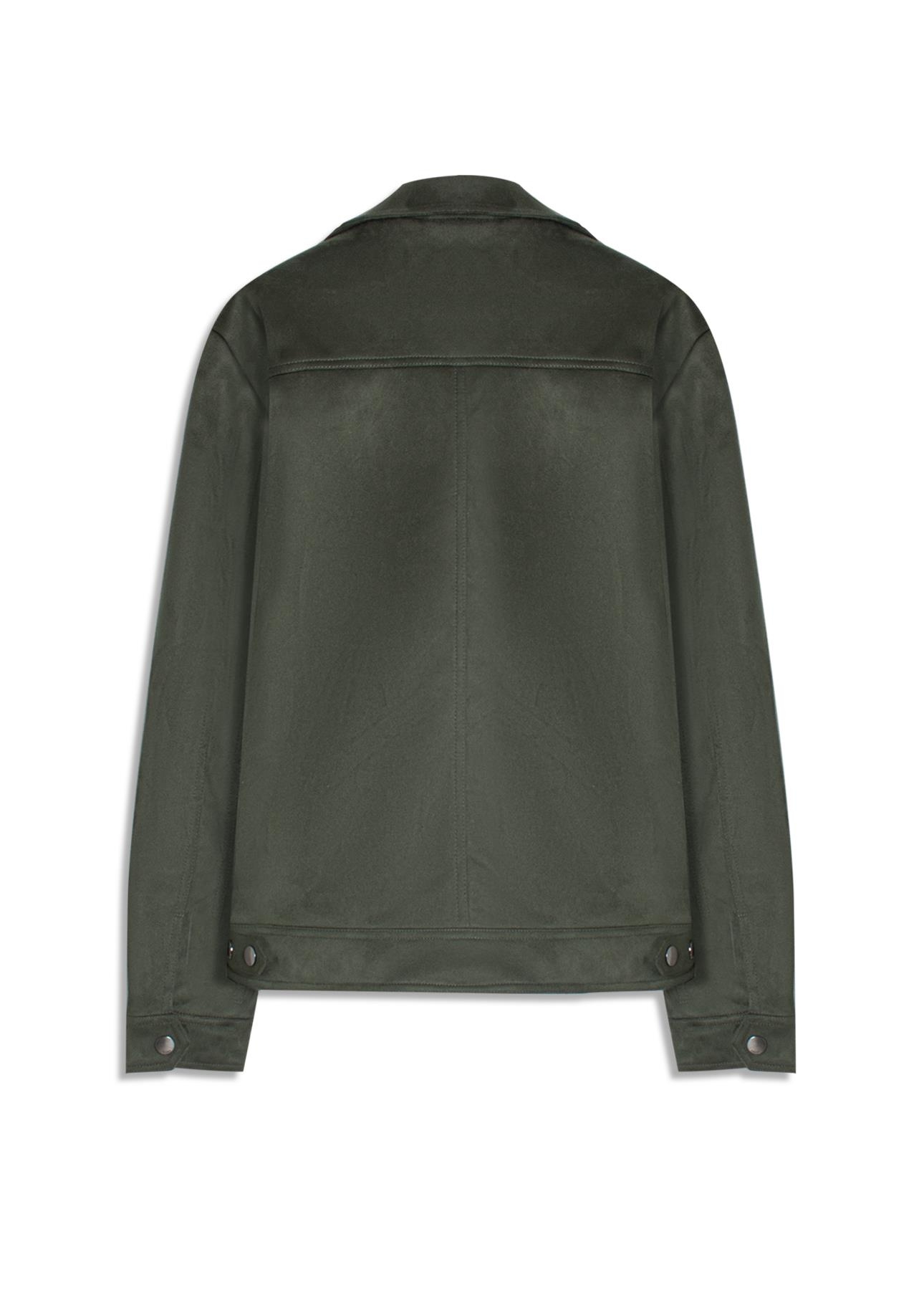 Jaqueta Washed Suede Loose Floresta