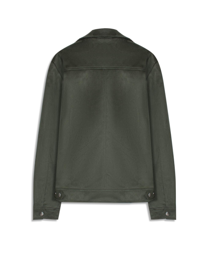 Jaqueta Washed Suede Loose Floresta