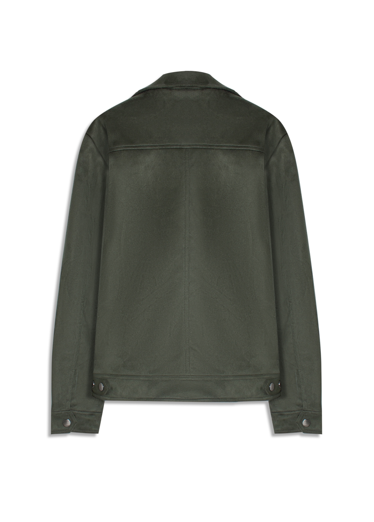 Jaqueta Washed Suede Loose Floresta