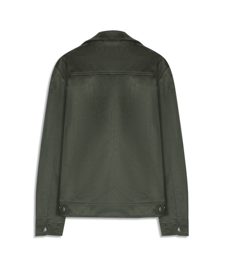 Jaqueta Washed Suede Loose Floresta