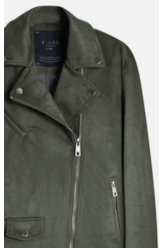 Jaqueta Washed Suede Loose Floresta