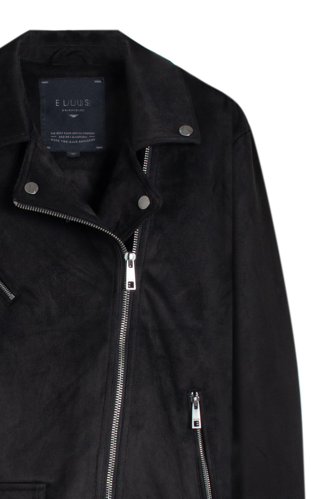 Jaqueta Washed Suede Loose Preto
