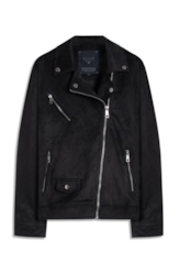 Jaqueta Washed Suede Loose Preto