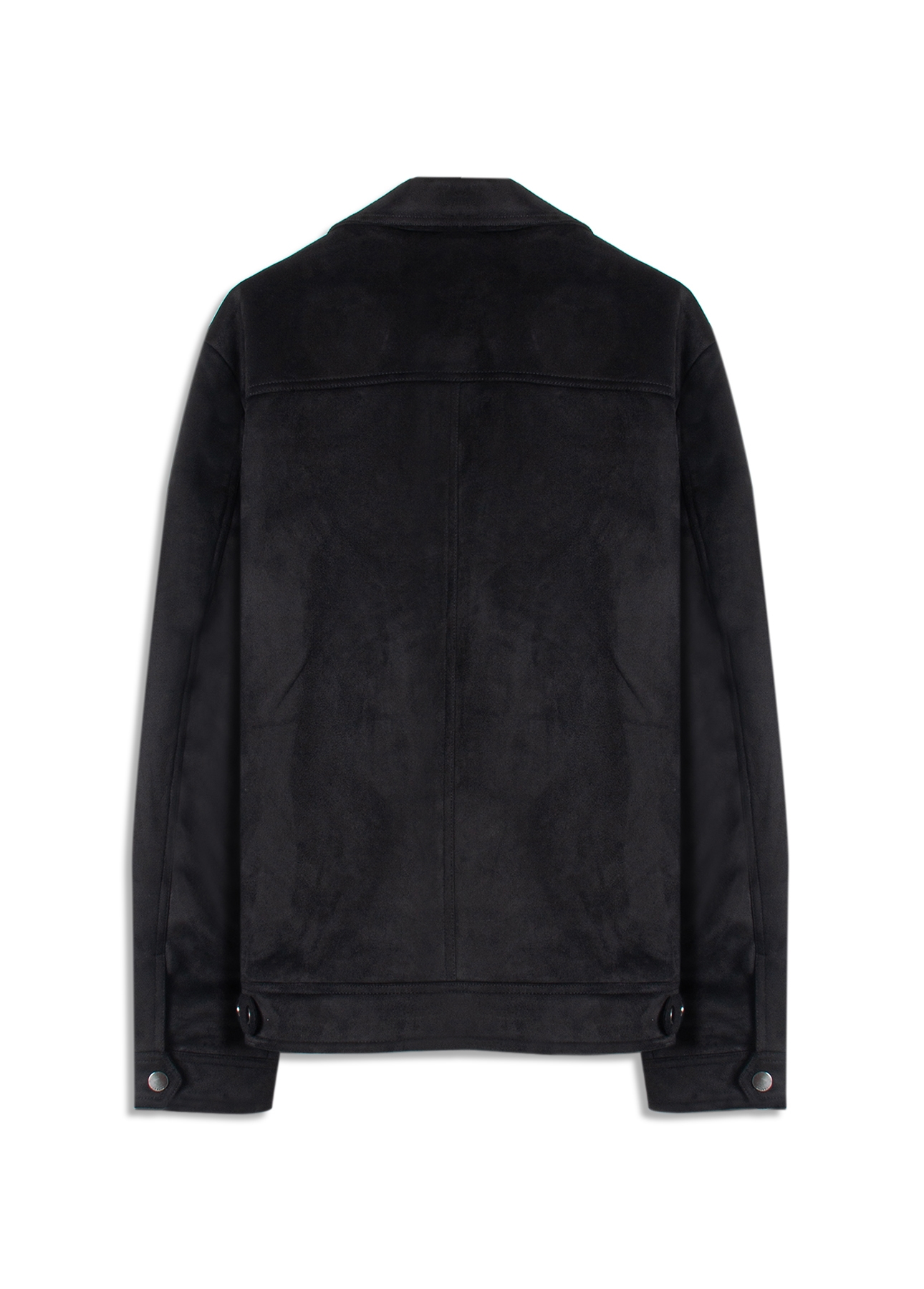 Jaqueta Washed Suede Loose Preto