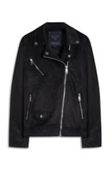 Jaqueta Washed Suede Loose Preto