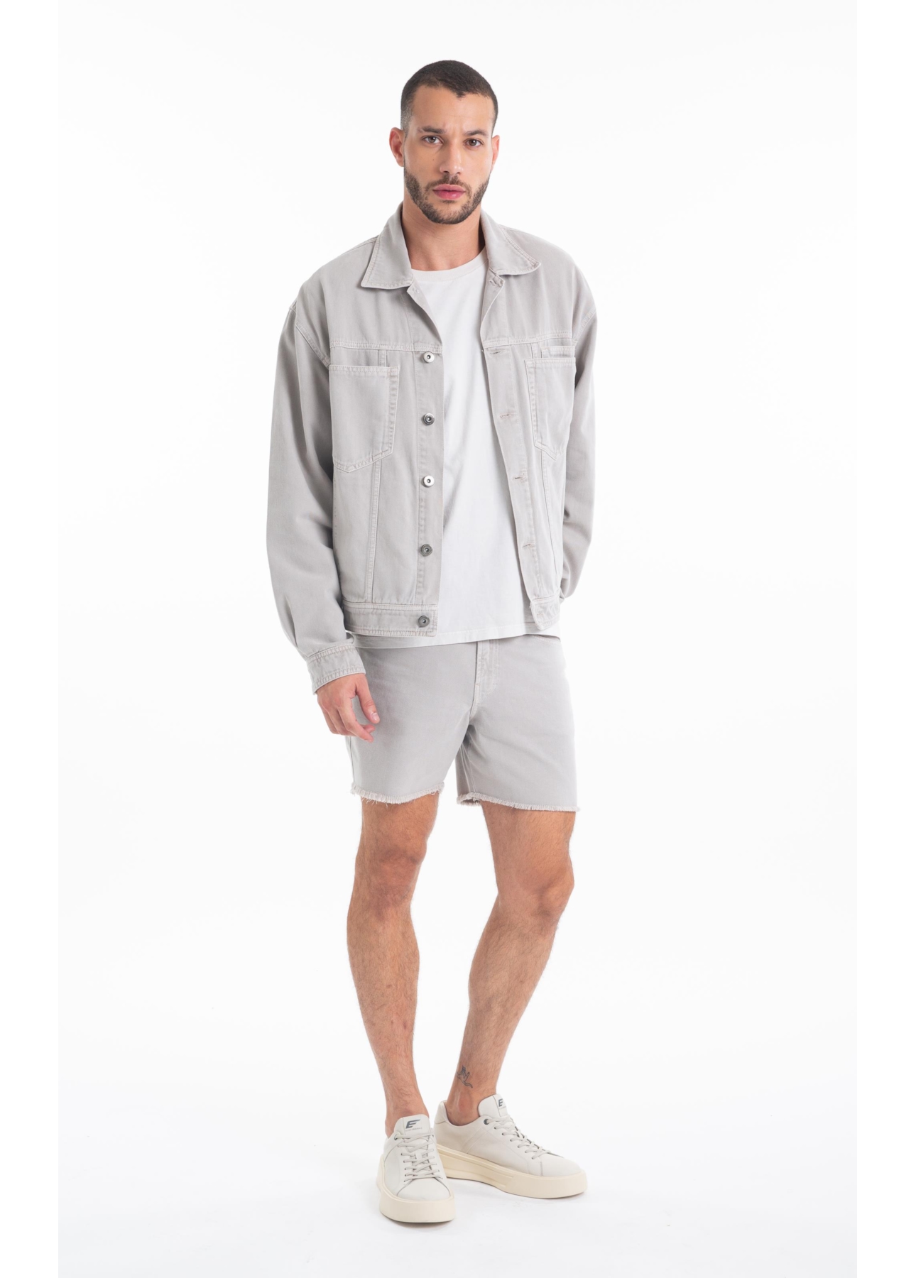 Jaqueta White Denim Iii Vintage e Asa Silver