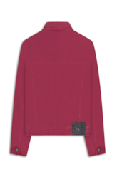 Jaqueta White Denim Oversized Magenta