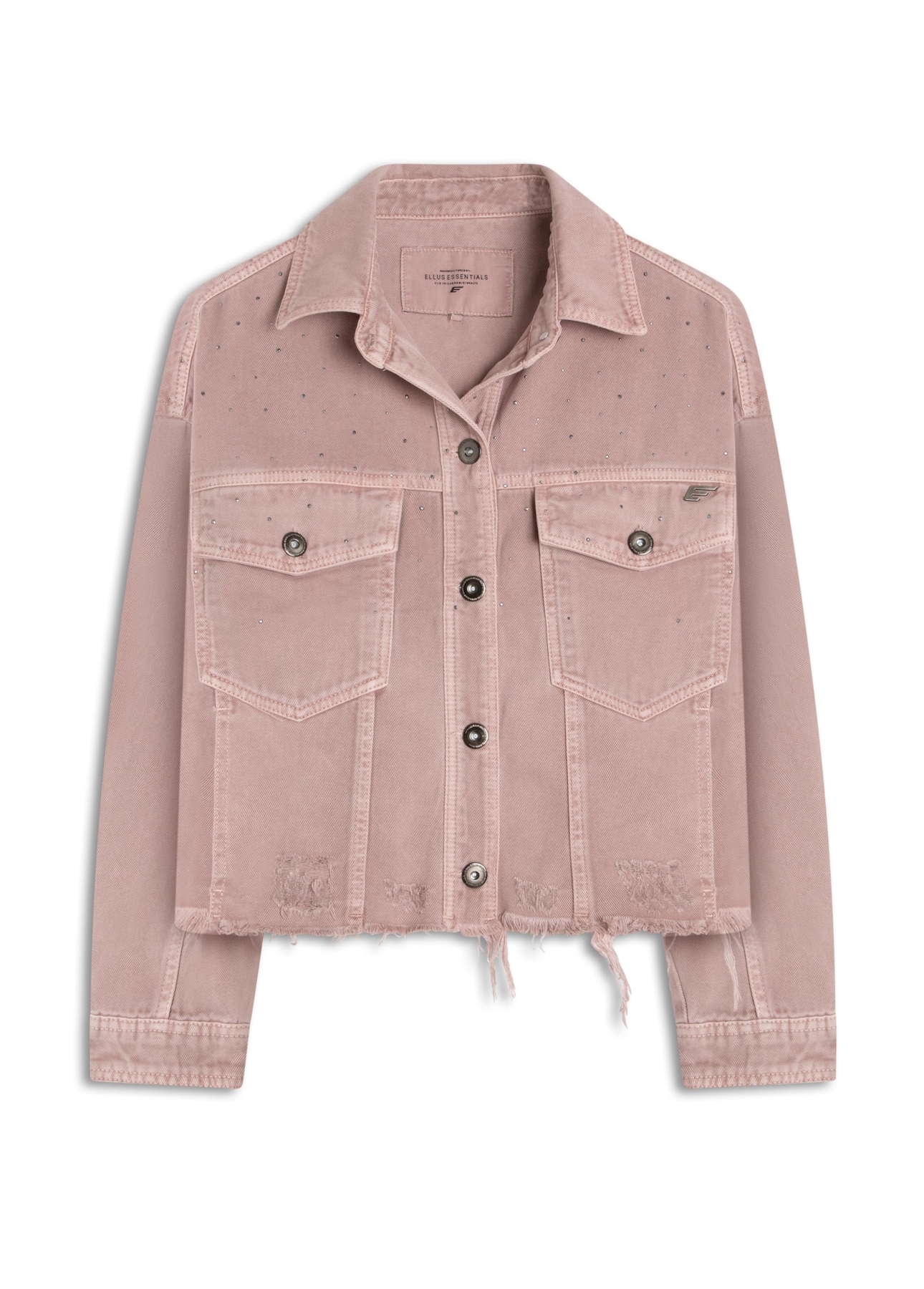 Jaqueta White Denim Oversized Purple Gray