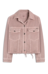 Jaqueta White Denim Oversized Purple Gray