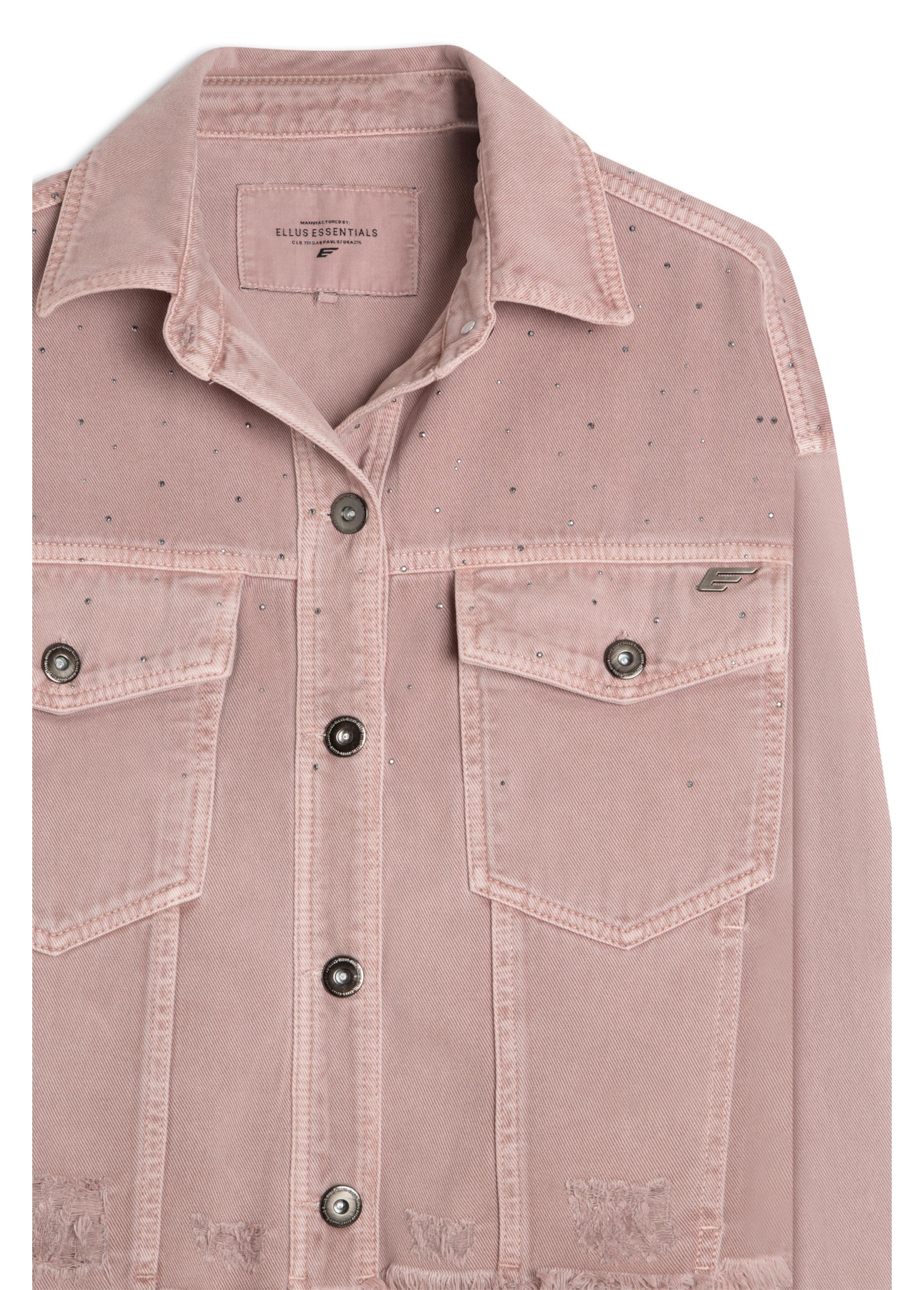 Jaqueta White Denim Oversized Purple Gray