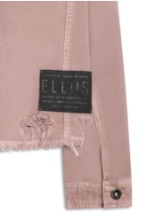 Jaqueta White Denim Oversized Purple Gray