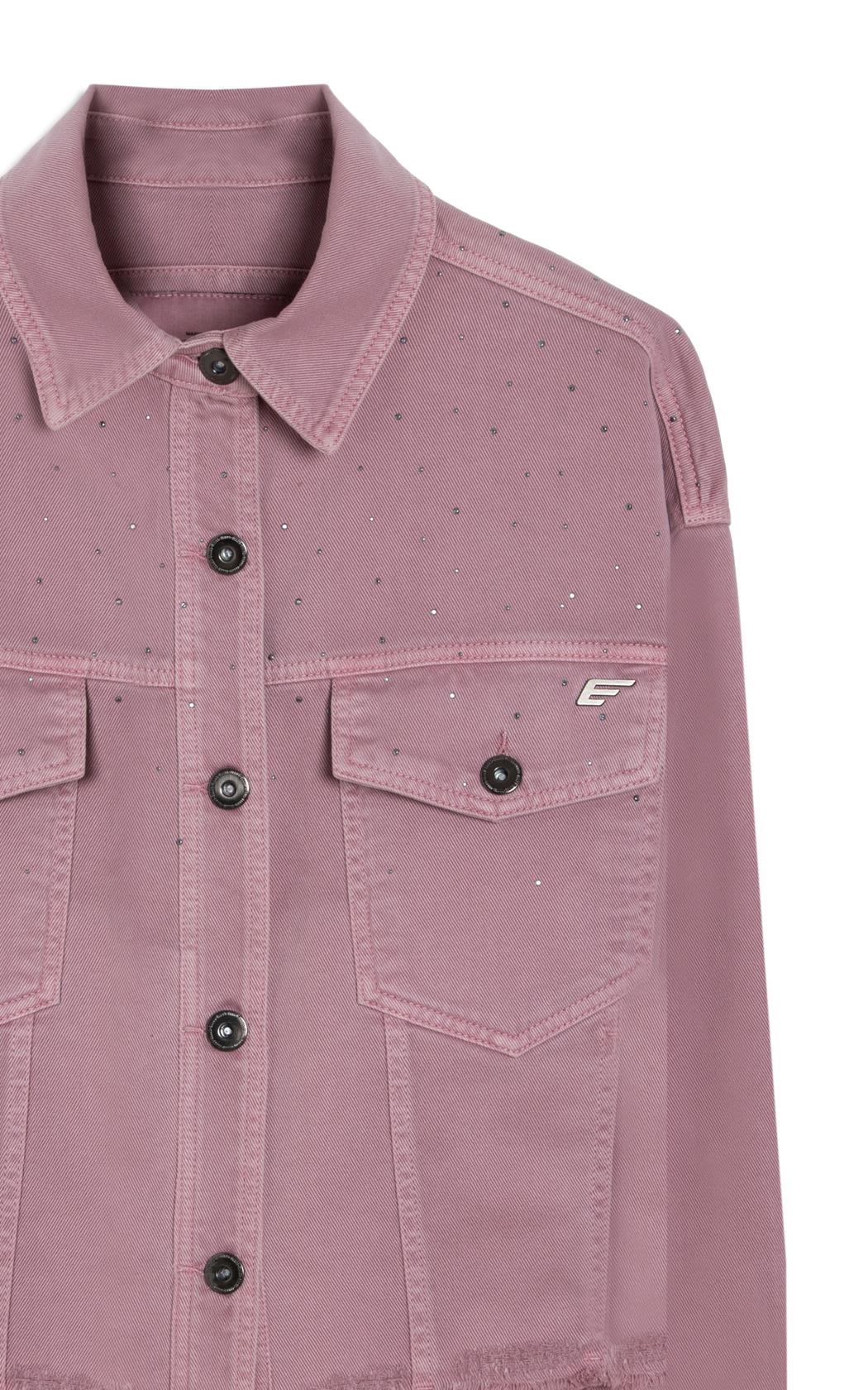 Jaqueta White Denim Oversized Rosa Velho