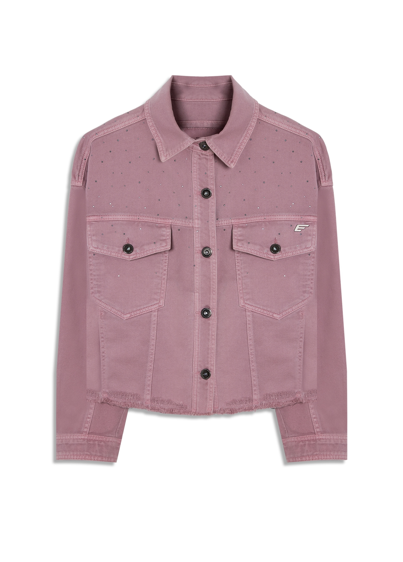 Jaqueta White Denim Oversized Rosa Velho