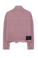 Jaqueta White Denim Oversized Rosa Velho