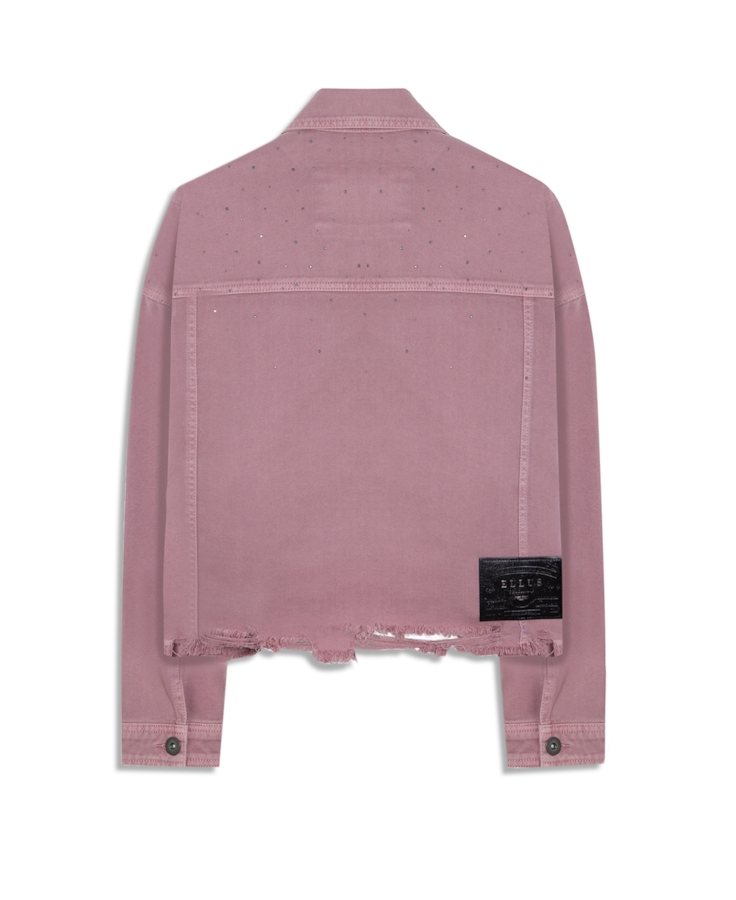 Jaqueta White Denim Oversized Rosa Velho