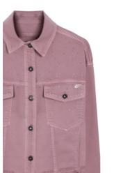 Jaqueta White Denim Oversized Rosa Velho