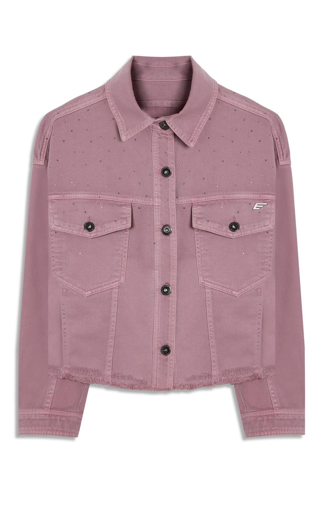 Jaqueta White Denim Oversized Rosa Velho