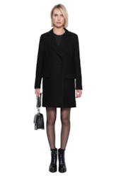Jaqueta Wool Transpasse Reto Preto