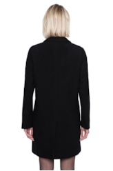 Jaqueta Wool Transpasse Reto Preto