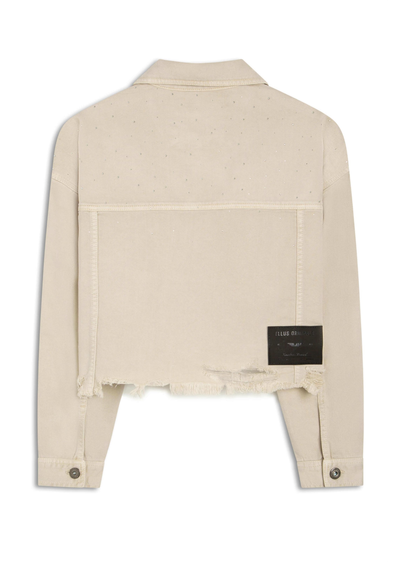 Jaquetas White Denim Oversized Cropped Sandy