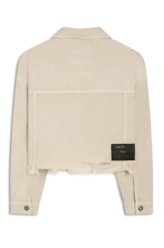 Jaquetas White Denim Oversized Cropped Sandy