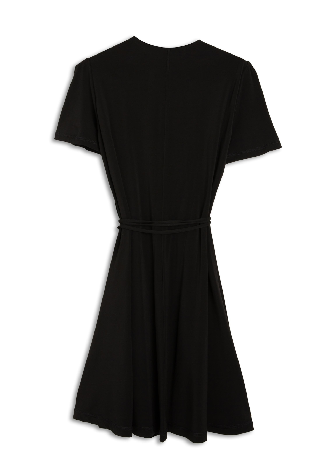 Jersey Gloss Acinturado Manga 3/4 Preto