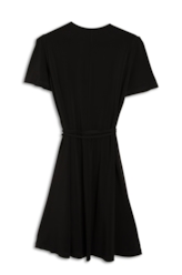 Jersey Gloss Acinturado Manga 3/4 Preto