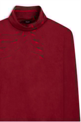 Jersey Leather Colar High Vinho