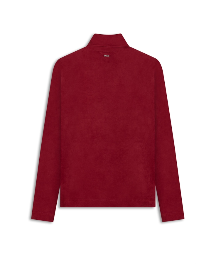 Jersey Leather Colar High Vinho