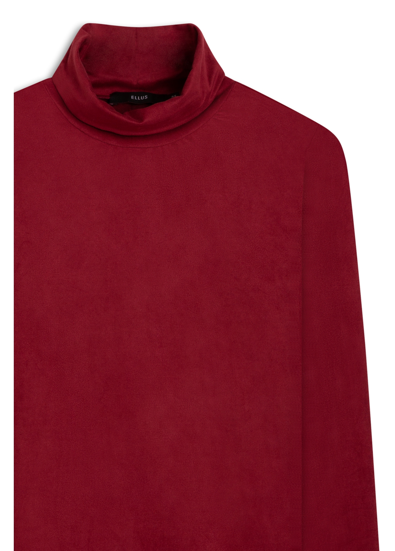 Jersey Leather Colar High Vinho