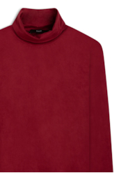 Jersey Leather Colar High Vinho