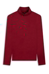 Jersey Leather Colar High Vinho