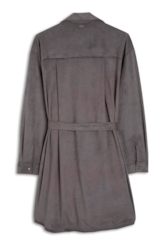 Jersey Leather Western Chemise Charcoal