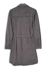 Jersey Leather Western Chemise Charcoal