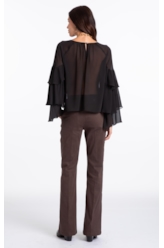 Jogging Color (Flare) b Faca Marrom Escuro