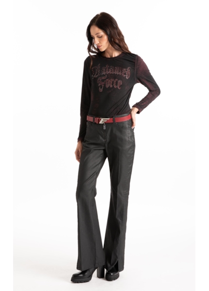 Leather Color (Skinny Flare) Recorte Preto
