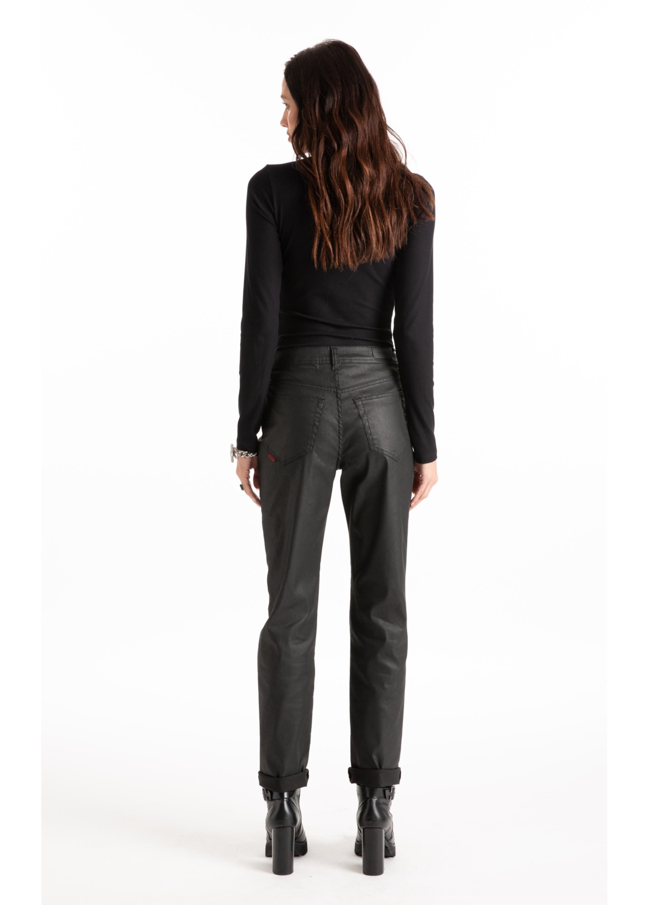 Leather Color (Skinny) Pence Preto