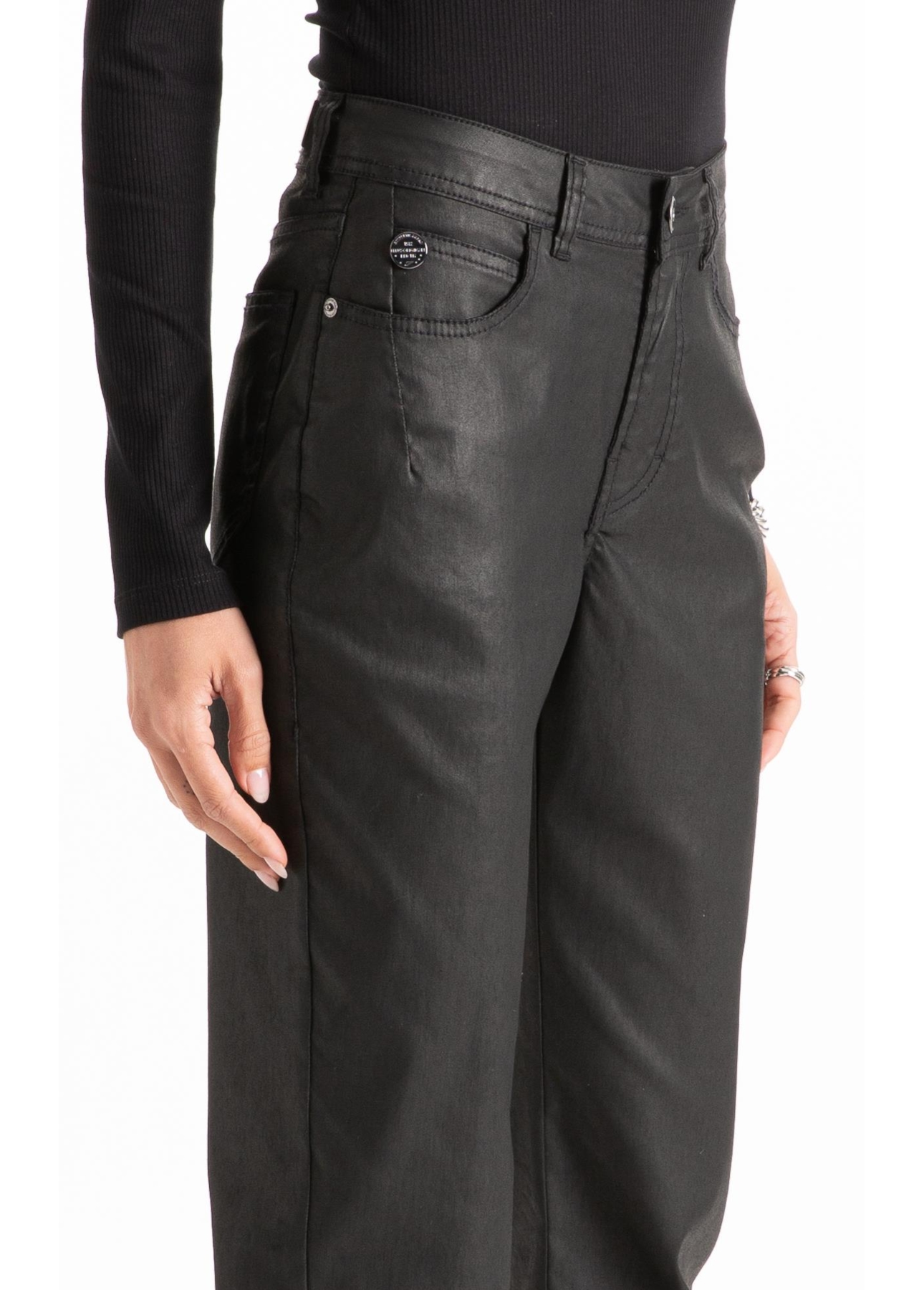 Leather Color (Skinny) Pence Preto