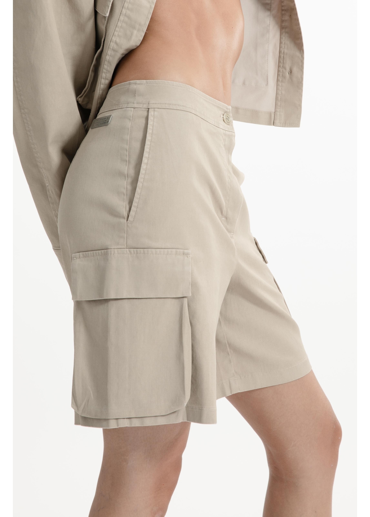 Leather Denim Shorts Sandy