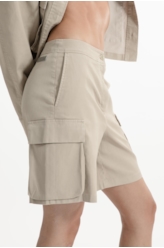 Leather Denim Shorts Sandy