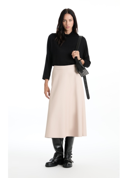 Leather Like Midi Nude
