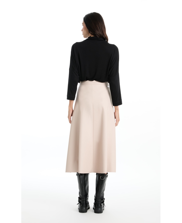 Leather Like Midi Nude