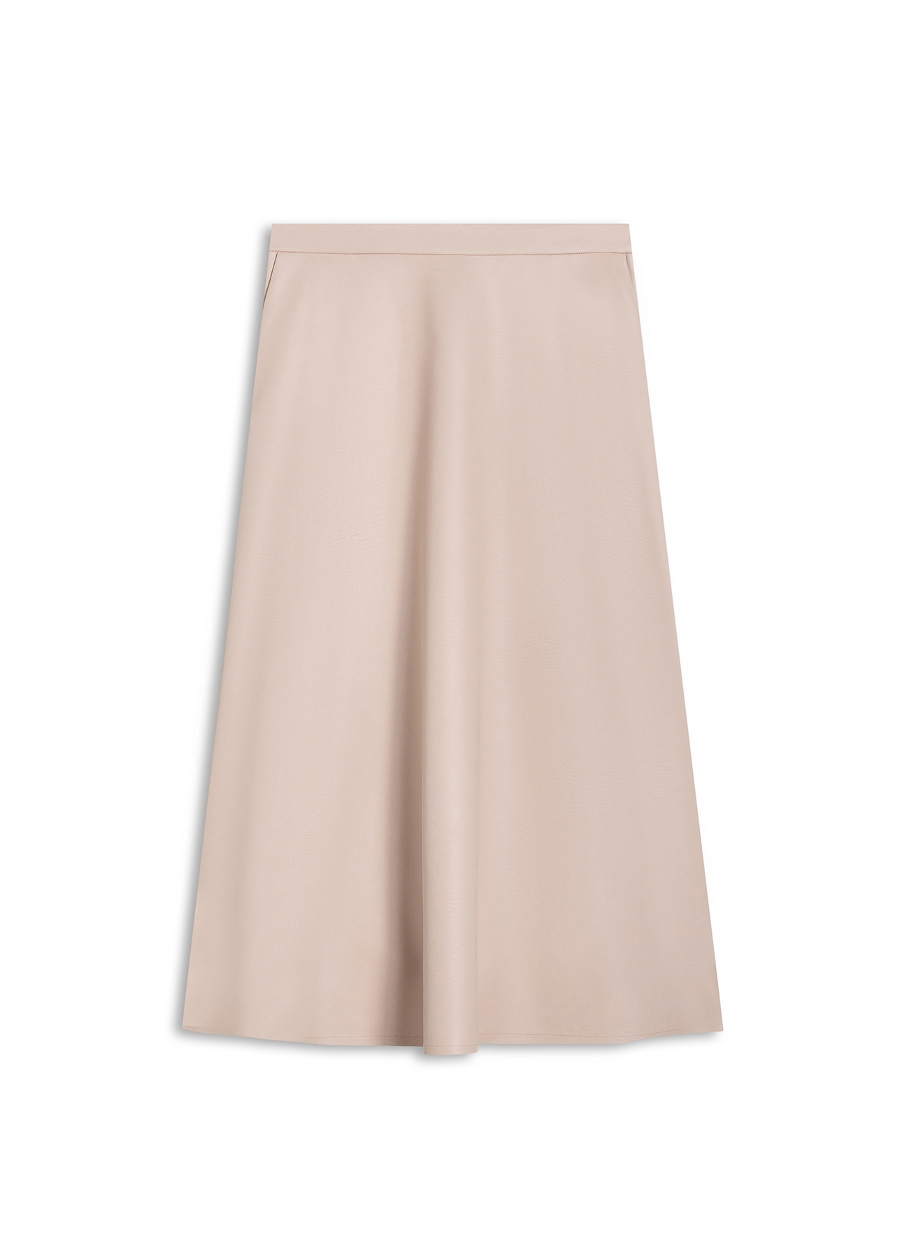 Leather Like Midi Nude