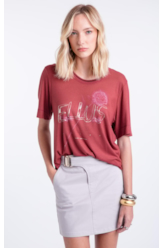 Light Rib Semirose Boxy Mc Bordeaux