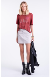 Light Rib Semirose Boxy Mc Bordeaux