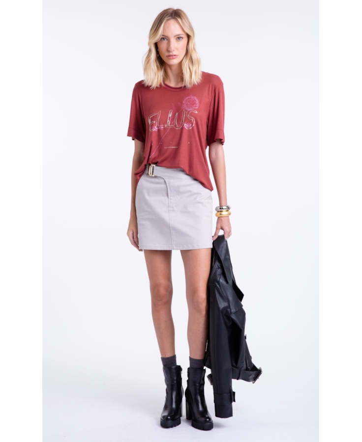 Light Rib Semirose Boxy Mc Bordeaux