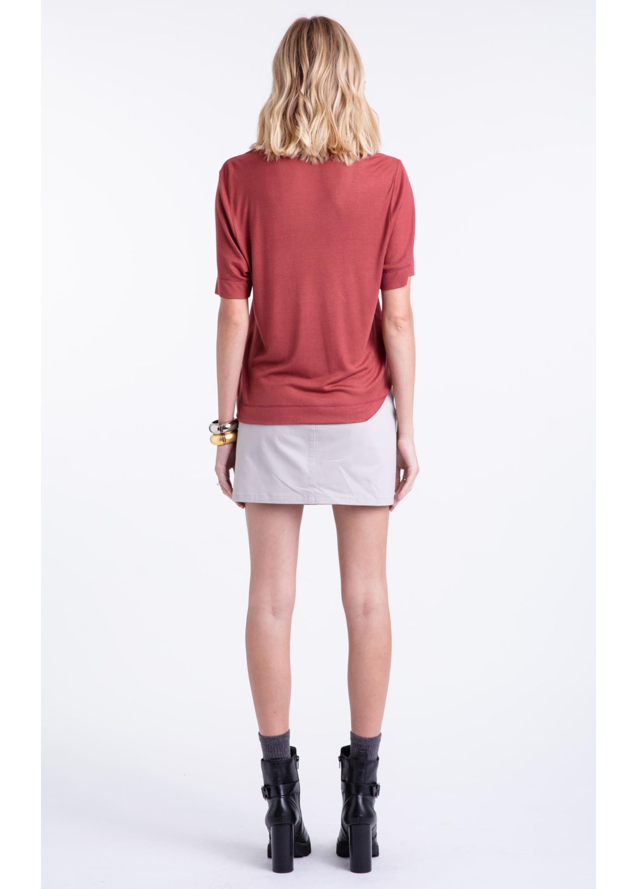 Light Rib Semirose Boxy Mc Bordeaux