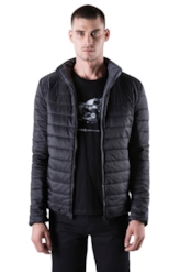Ligth Nylon Reversible Down Jacket Bicol Preto