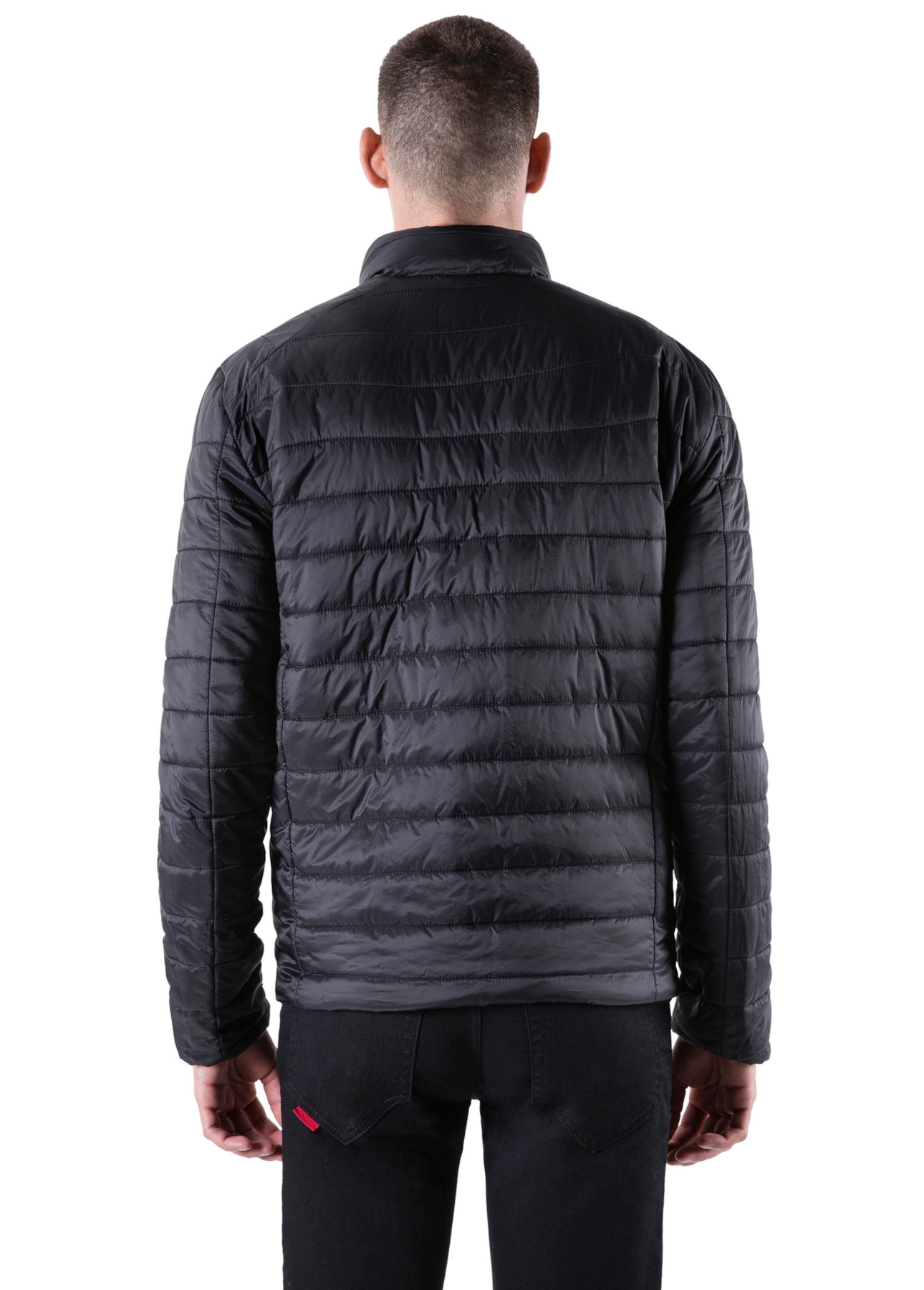 Ligth Nylon Reversible Down Jacket Bicol Preto