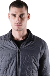 Ligth Nylon Reversible Down Jacket Bicol Preto